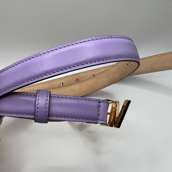 NEW VERSACE Logo Crystal Purple Leather Belt 80/32 Medium M main image 8
